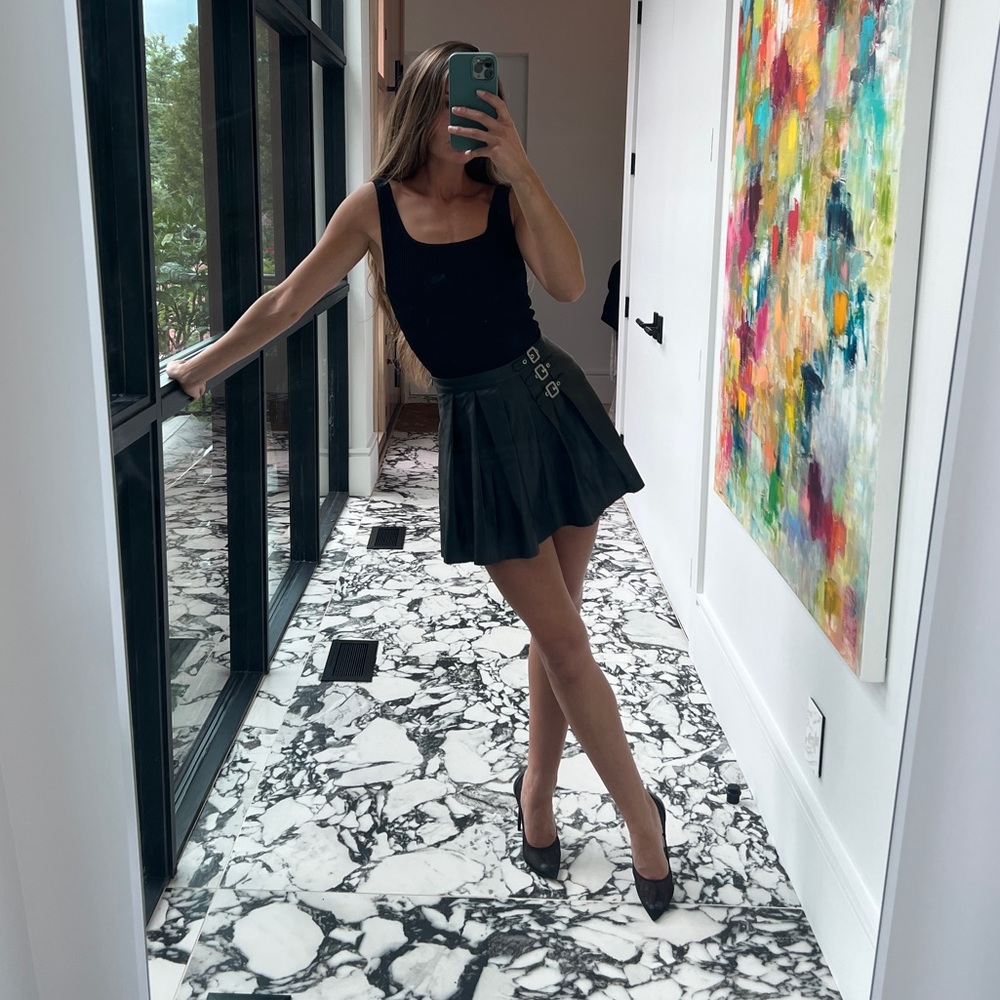 REVOLVE Faux Leather Skirt Size XS